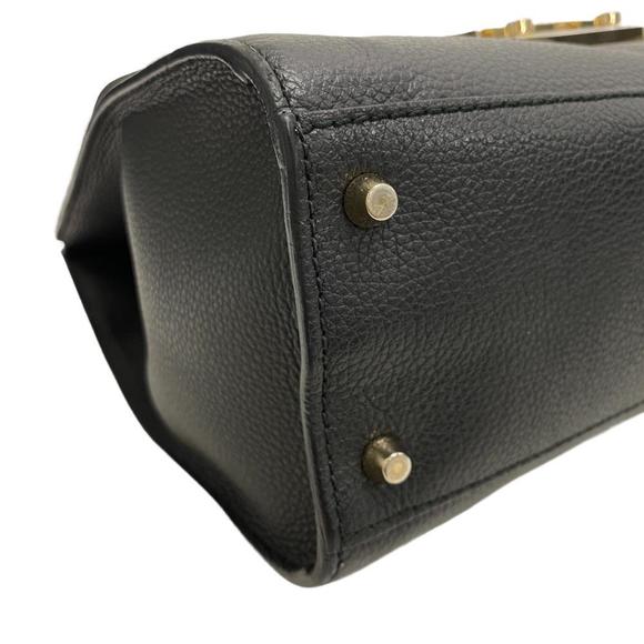 FURLA Metropolis 2WAY Hand Shoulder Bag Handbag Black Ladies - Picture 4 of 10